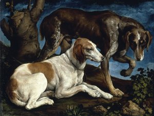Two Hunting Dogs, 1548-1549