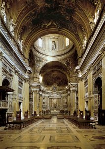 Interior View of the Chiesa del Gesu by Jacopo Vignola