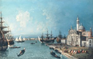 View over the Bacino di San Marco; in the Foreground San Giorgio by Jacopo Marieschi
