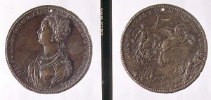 Portrait medal, obverse depicting Hippolytus Gonzaga, reverse possibly depicting Juno on her chariot by Jacopo Nizzola da Trezzo