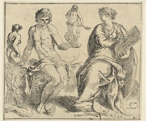 Personifications of Sculpture and Painting by Jacopo Palma (il Giovane)