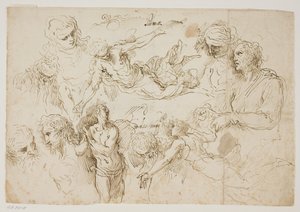 Sheet of Figure Studies by Jacopo Palma