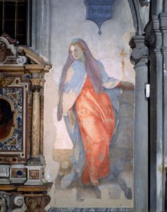 The Annunciation (detail) by Jacopo Pontormo