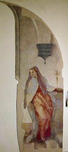 The Annunciation (detail of the Virgin) by Jacopo Pontormo