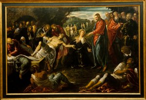 The Raising of Lazarus by Jacopo Robusti (studio of) Tintoretto
