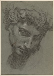 Portrait of Giuliano de’ Medici, after Michelangelo (recto) by Jacopo Robusti (workshop of) Tintoretto