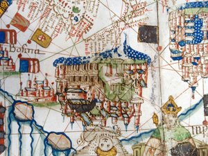Renaissance map of Europe, Jacopo Russo (after) 1528