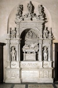 Funeral monument in tribute to Cardinal Girolamo Basso Della Rovere (marble sculpture) by Jacopo Sansovino