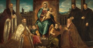 Doge Alvise Mocenigo and Family before the Madonna and Child by Jacopo Tintoretto