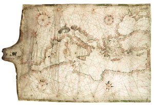 Mediterranean and Black Seas 1546 by Jacopo Vesconte Maggiolo