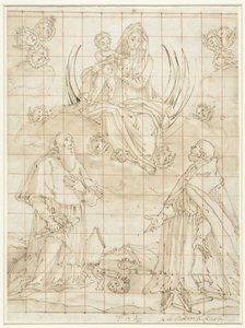Madonna Venerated by Two Saints by Jacopo da Empoli (circle of)