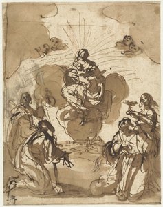 Four Saints Adoring Mary by Jacopo da Empoli
