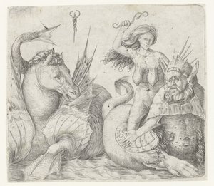 Old Woman on the Back of a Triton Next to a Hippocampus (Fury on the Back of a Triton)