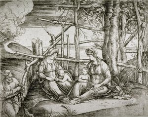 The Holy Family with Saint Elizabeth by Jacopo de