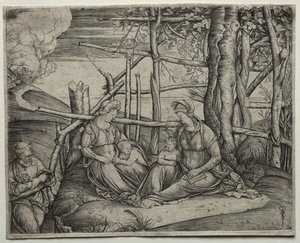 The Holy Family with St. Elizabeth by Jacopo de