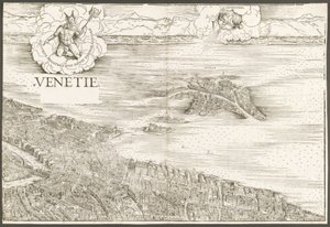View of Venice [upper center block], 1500 by Jacopo de Barbari