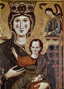 Virgin and Child with an Angel by Jacopo di Meliore