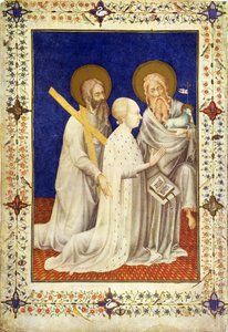 John, Duc de Berry on His Knees Between St. Andrew and St. John, from the 