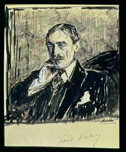 Portrait of the French Writer Paul Ambroise Valery (1871-1945) by Jacques Emile Blanche