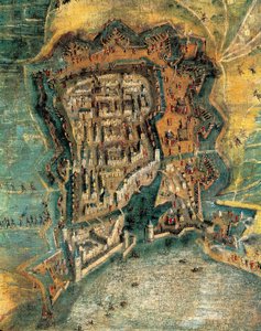 Siege of La Rochelle by Jacques (after) Callot