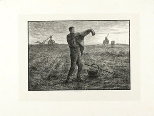 Evening by Jacques Adrien Lavieille