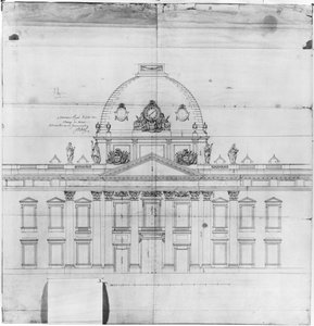 Design for the Ecole Militaire in Paris, 1769 by Jacques Ange Gabriel