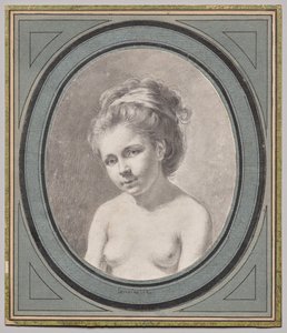 Bust of a Nude Woman by Jacques Antoine Marie Lemoine