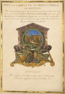 Escutcheon with a Lion Attacking a Cheetah by Jacques Bailly