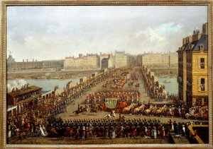 Crossing the new bridge by the Imperial cortege for the ceremony of the coronation of Napoleon I on December 2 by Jacques Bertaux