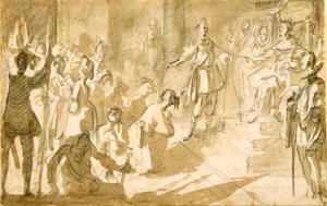 Admiral Inghirami presenting Turkish prisoners to King Ferdinand I of Tuscany, c.1615 by Jacques Callot