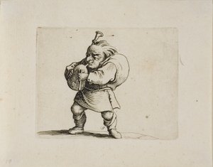 Bagpipe Player (from Varie Figure Gobbi) by Jacques Callot