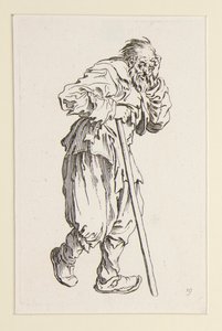Beggar Propped Up on a Stick, from The Beggars (Le Gueux Appuye sur un Baton) by Jacques Callot