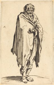 Beggar with Bare Head and Feet by Jacques Callot
