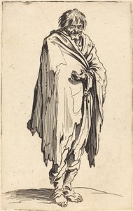 Beggar with Bare Head and Feet by Jacques Callot