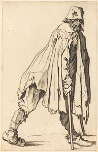 Beggar with Crutches and Cap by Jacques Callot