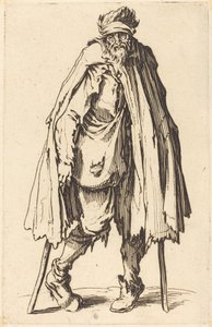 Beggar with Crutches and Sack by Jacques Callot