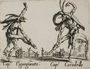 Captain Esgangarato - Captain Crocodile, plate 14 from Balli di Sfessania by Jacques Callot