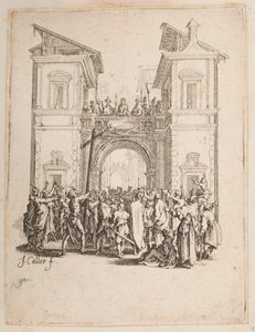 Christ Presented to the People, No. 9 of 11 from La Petite Passion by Jacques Callot
