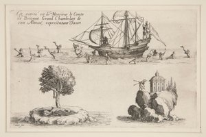 Combat at the Barrier, This Entry is by Monsieur le Comte de Brionne Grand Chamberlain of His Highness, Representing Jason by Jacques Callot