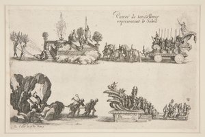 Combat at the Barrier, Entry of His Highness (Charles IV) representing the Sun by Jacques Callot