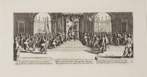 Distribution of Rewards, Plate Eighteen from The Miseries of War by Jacques Callot