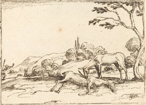 Doe Mourning her Foal by Jacques Callot