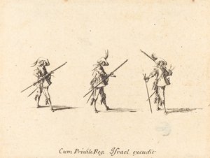 Drill with the Musket by Jacques Callot