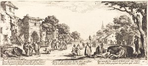 Dying Soldiers by the Roadside by Jacques Callot