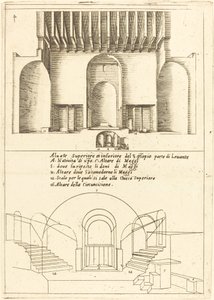 Elevation of the Church of the Holy Manger by Jacques Callot