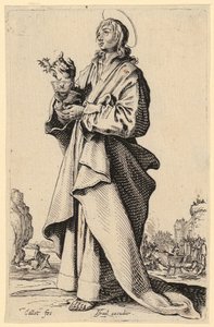 Saint John the Evangelist, Plate 8 of the Series "Jesus, the Twelve Apostles and Mary" by Jacques Callot