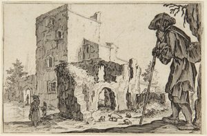 Herdsman and the Ruins by Jacques Callot
