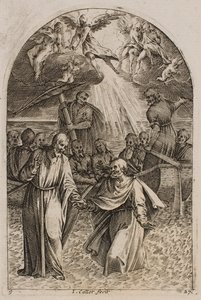 Jesus and St. Peter Walking on the Water, from the series “Pictures of Rome” by Jacques Callot
