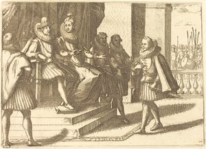 King and Queen in Consultation about the Turks by Jacques Callot