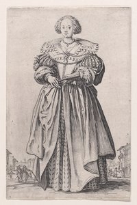 The Lady with a Fan, from "The Nobility" by Jacques Callot